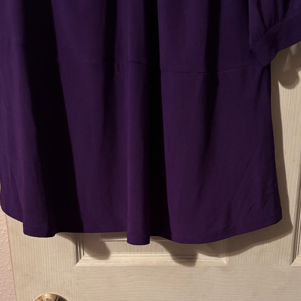 Atelier 29 Purple Chiffon Keyhole Blouse - Picture 5 of 6